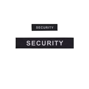 Flaps SECURITY noir HV (poitrine et dos) 3x12cm + 5x27cm