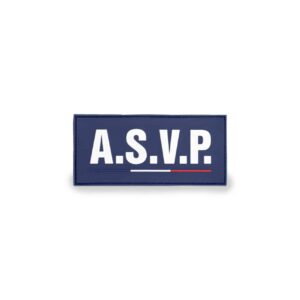 Bandeau Gomme “ASVP” Velcro 13x6 cm