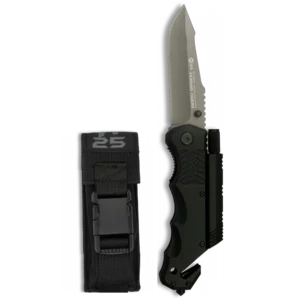 Couteau Pliant K25 Noir Silex et Torche