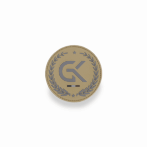Écusson basse visibilité GK en gomme coyote