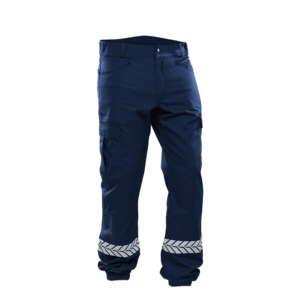 Pantalon Sécurité Privée marine avec bandes HV - GK SAFETEK®️