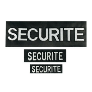 Flap noir brodé dos auto-agrippant