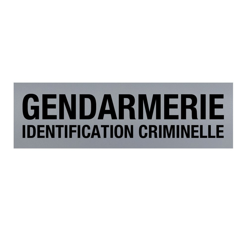 Bandeau d'identification rétro-réflechissant fond gris