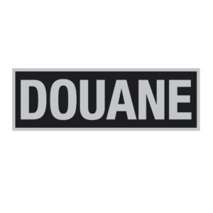 Bandeau d'identification rétro-réflechissant fond noir