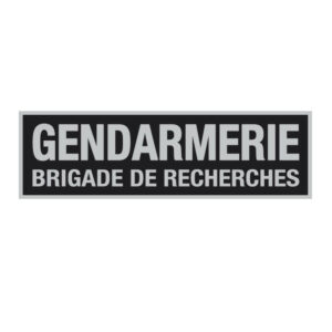 Bandeau d'identification rétro-réflechissant fond noir