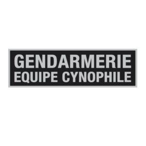 Bandeau d'identification rétro-réflechissant fond noir