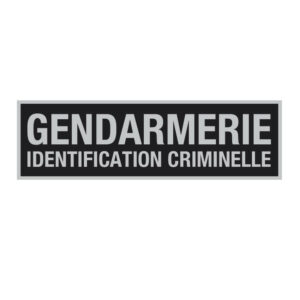 Bandeau d'identification rétro-réflechissant fond noir