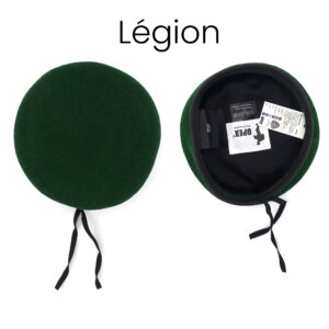Beret militaire bord cuir