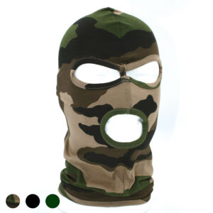 Cagoule 3 ouvertures camouflage, noire, vert armée