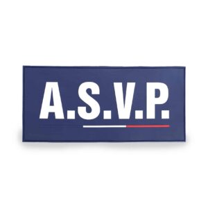 Bandeau Gomme “ASVP” Velcro 28x13 cm