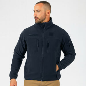 Blouson polaire bleu marine fitté
