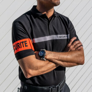 Polo sécurité avec bande grise