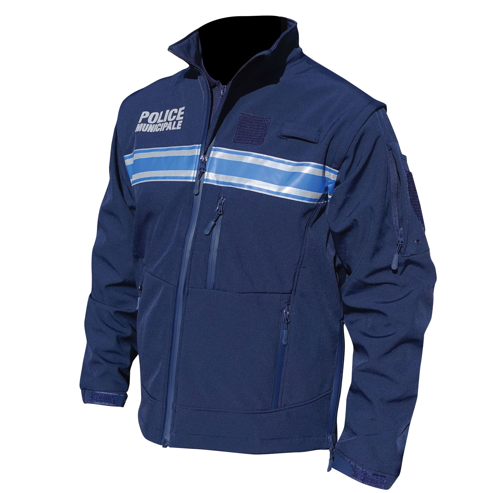 Blouson softshell Police Municipale 2 en 1, manches amovibles