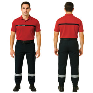 Pantalon noir Sécurité Incendie avec poches latérales