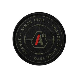 Patch SIGNATURE SINCE 1970 brodé vert olive/rouge