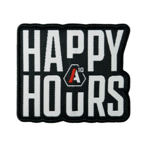 Patch SIGNATURE HAPPY HOURS brodé blanc/rouge