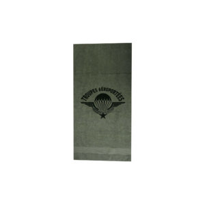 SERVIETTE MILITAIRE KAKI AVEC MARQUAGE PARA