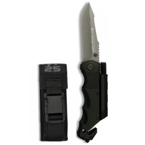 Couteau Pliant K25 Noir Silex et Torche