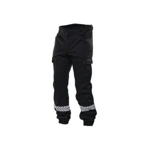 Pantalon Sécurité Privée noir avec bandes HV – GK SAFETEK®️