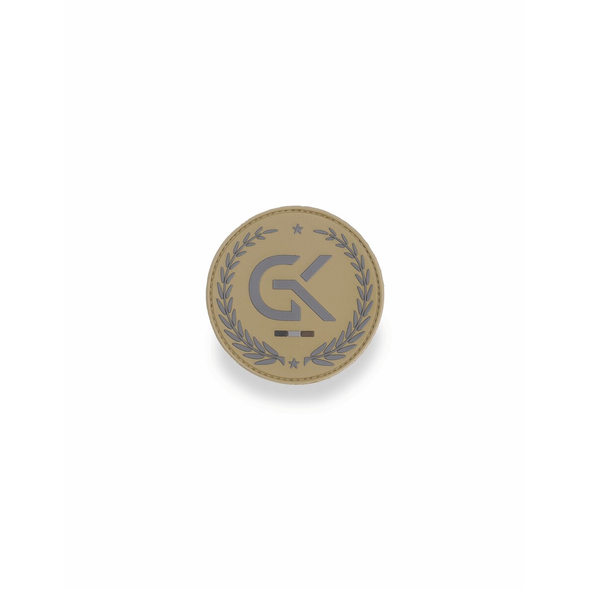 Écusson basse visibilité GK en gomme coyote