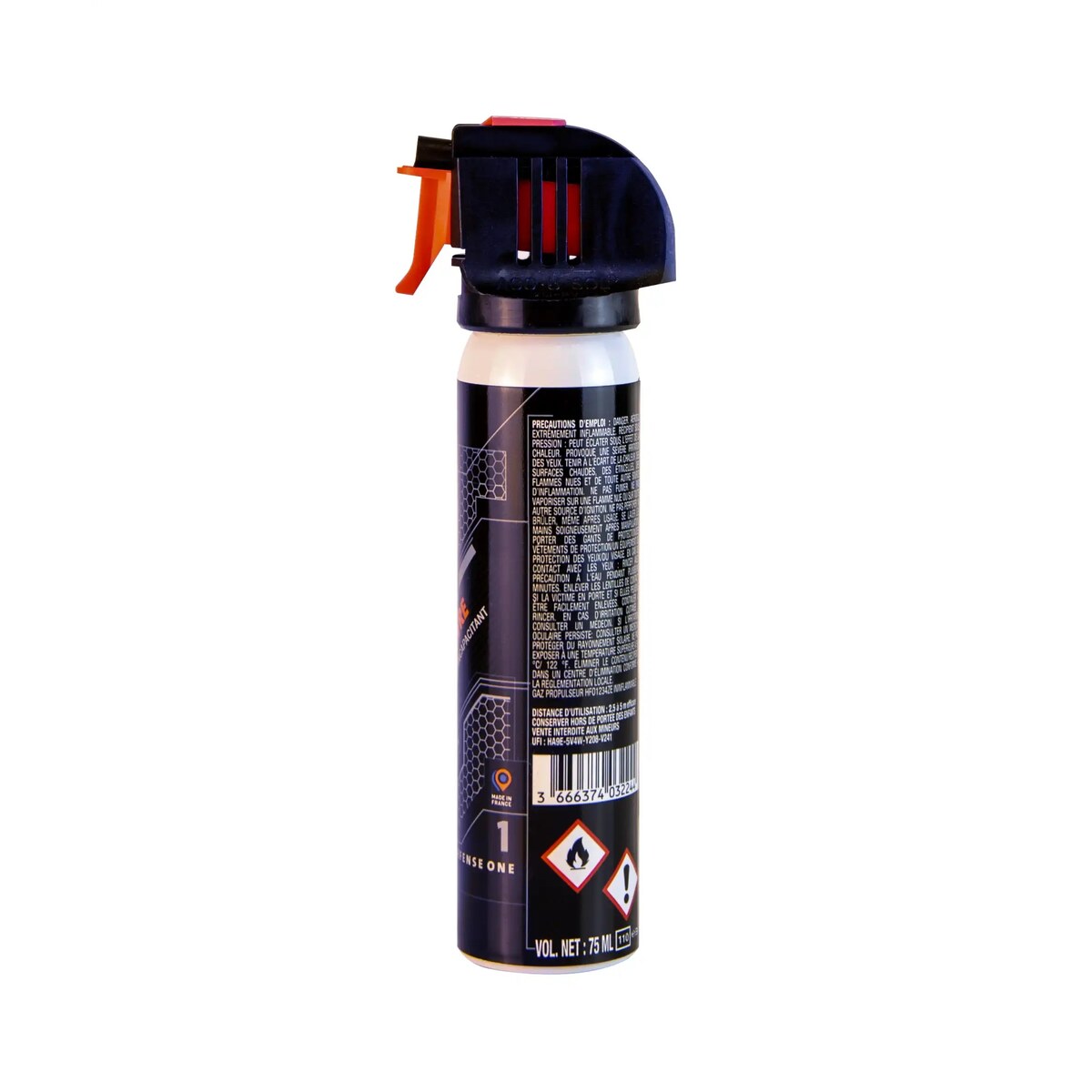 Aérosol Gel Poivre 75ml – DEFENSE ONE – Image 4