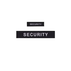 Pack Flaps “SECURITY” noir HV (poitrine et dos) 3x12cm + 5x27cm