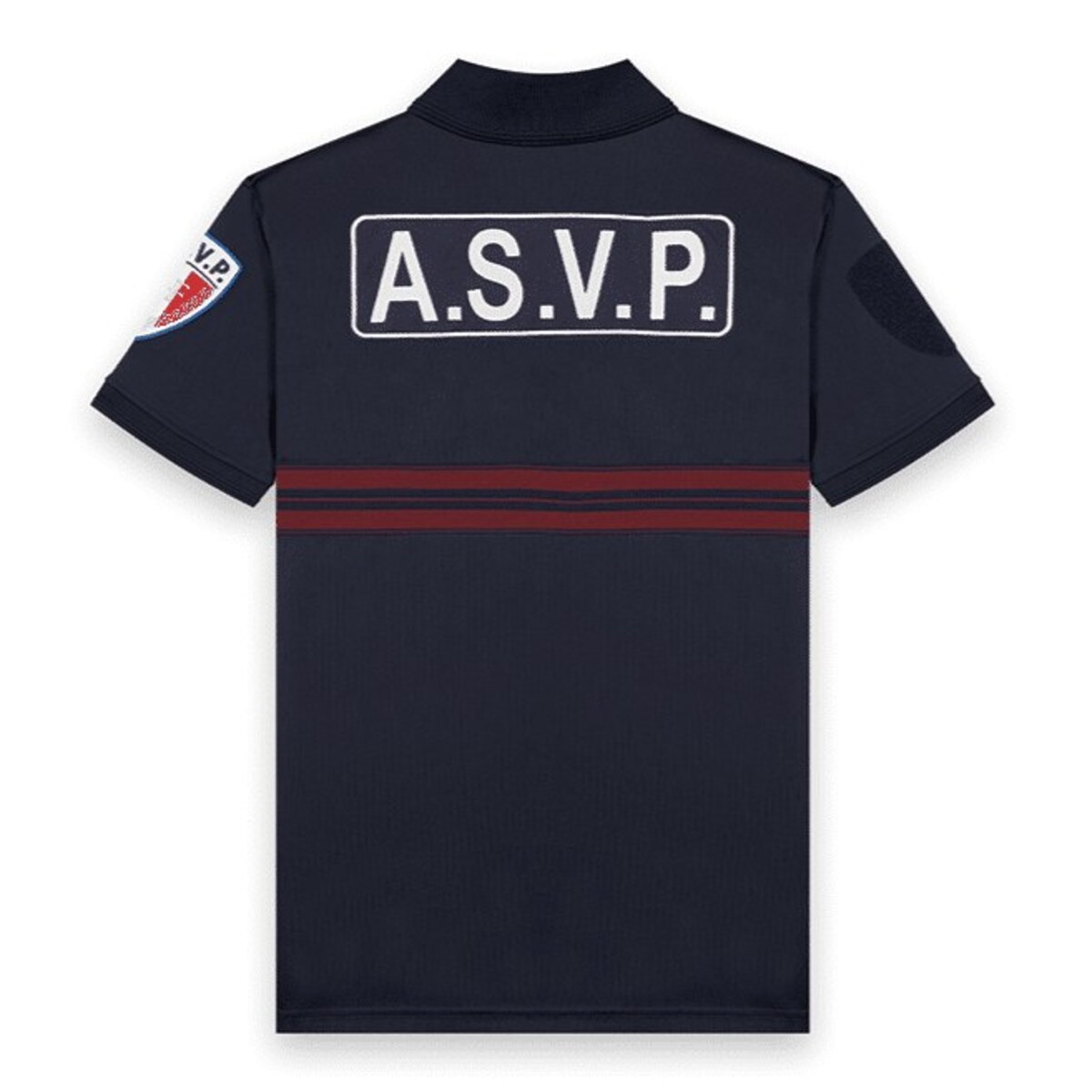 Polo ASVP Manches Courtes Zippé Maille Respirante – Image 2