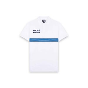 Polo Blanc Manches Courtes Boutonné