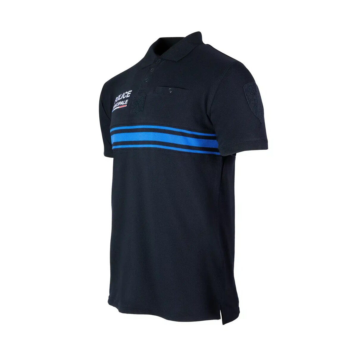Polo Manches Courtes Boutonné Marine – Image 3