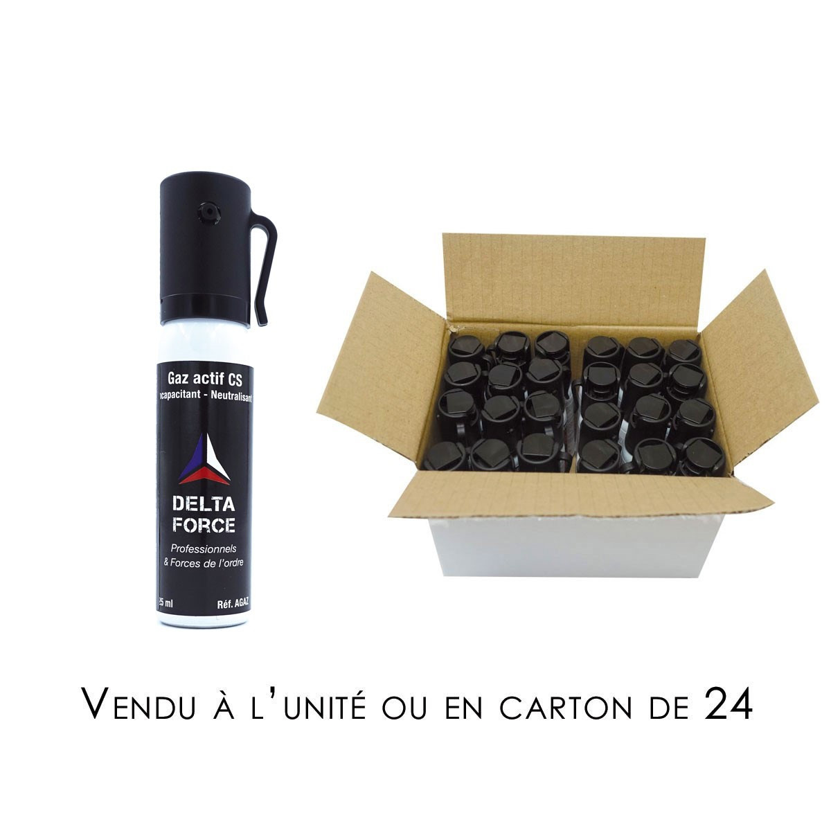 Aérosol anti agression gaz CS