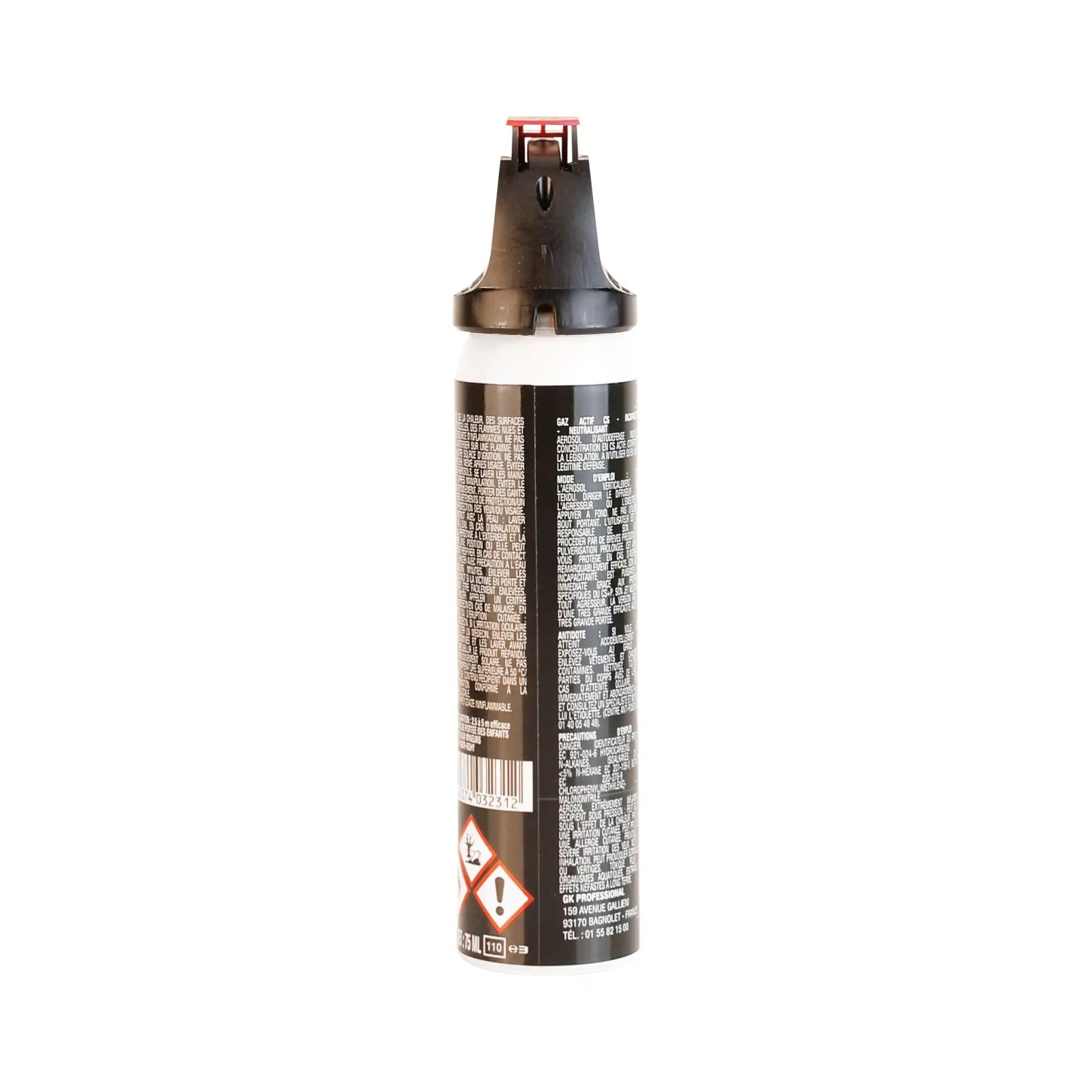 Aérosol Gaz Actif CS 75ml – Défense ONE