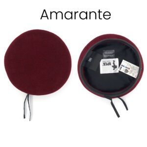 Béret militaire bord cuir
