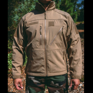 Blouson coyote softshell 3 couches dintex