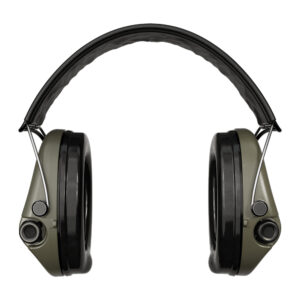 Casque anti-bruit Suprême Pro vert olive serre-tête cuir noir