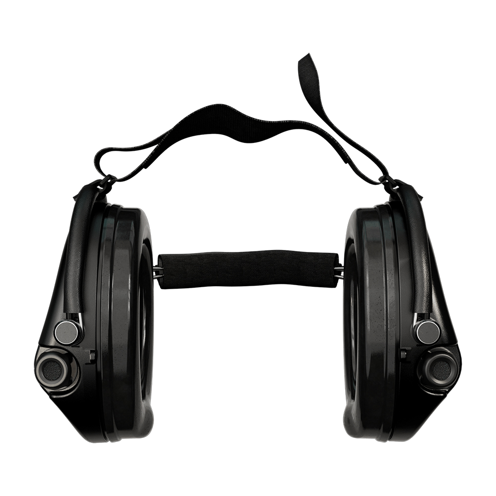 Casque anti-bruit Suprême Pro-X noir serre-nuque tissu noir