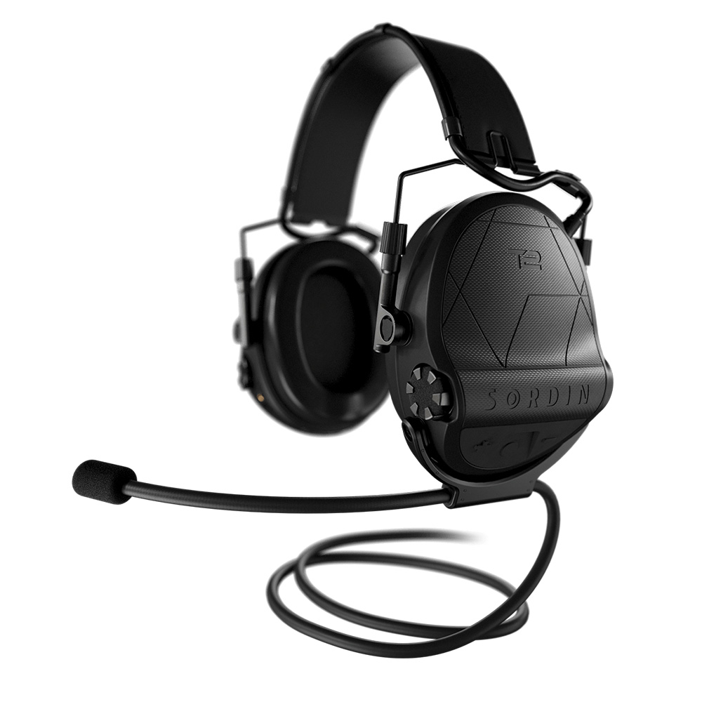 Casque anti-bruit Suprême T2 noir serre-tête cuir noir