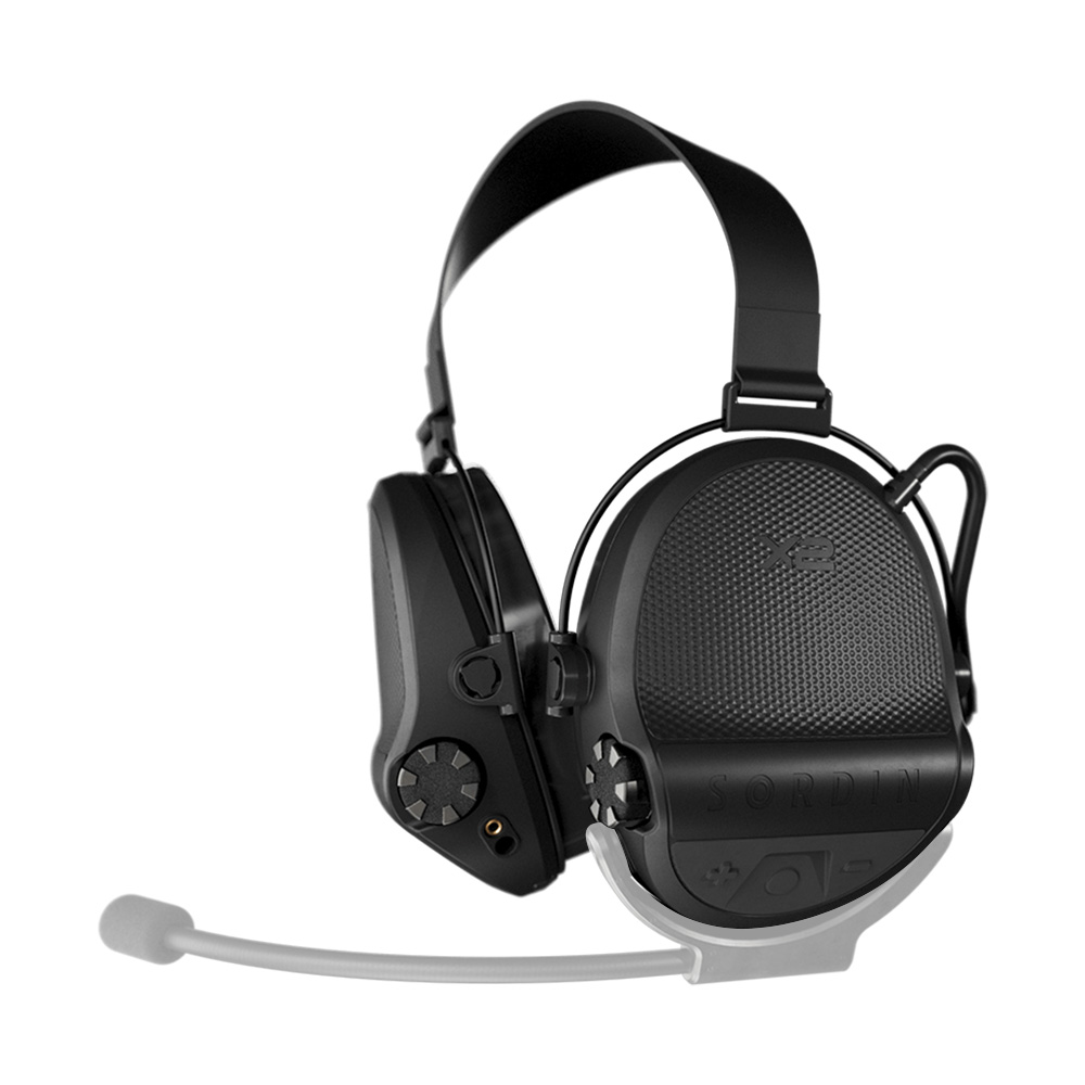 Casque anti-bruit Suprême X2 BT noir serre-nuque tissu noir