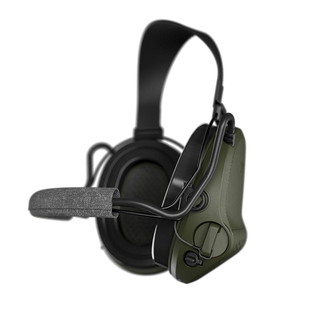 Casque anti-bruit Suprême X2 BT vert olive serre-nuque tissu noir