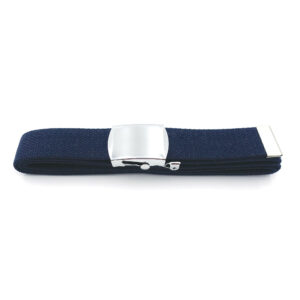 Ceinture sangle bleue boucle argent