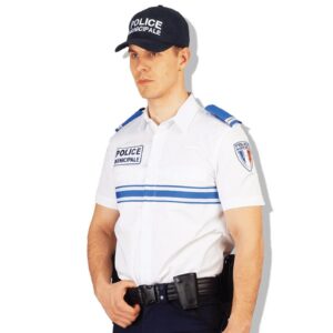 Chemise blanche manches courtes police municipale