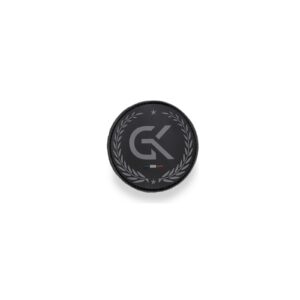 Écusson basse visibilité GK en gomme noir
