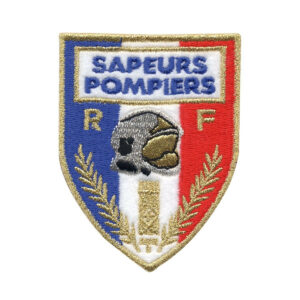 Écusson brodé sapeurs pompiers dos auto-agrippant