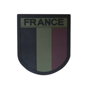 Écusson France silicone basse visibilité bord noir dos agrippant