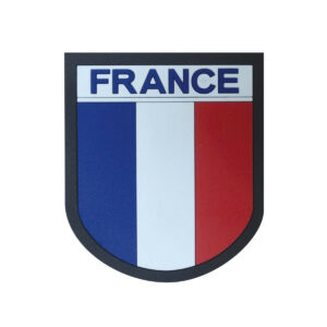 Écusson France silicone bord noir dos agrippant