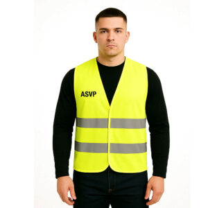 Gilet fluo haute visibilité ASVP