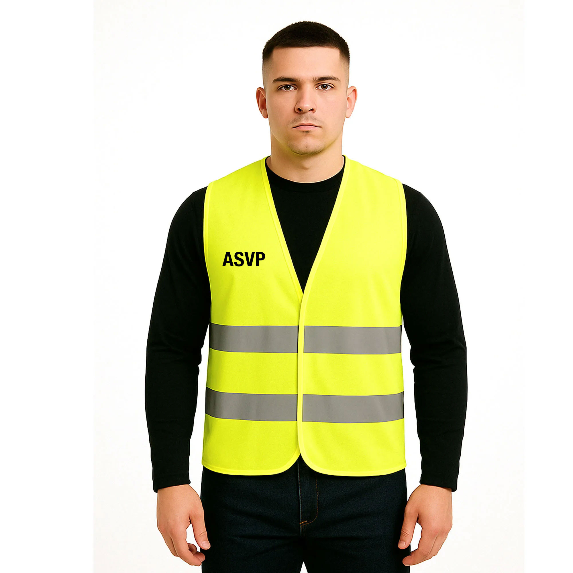 Gilet fluo haute visibilité ASVP