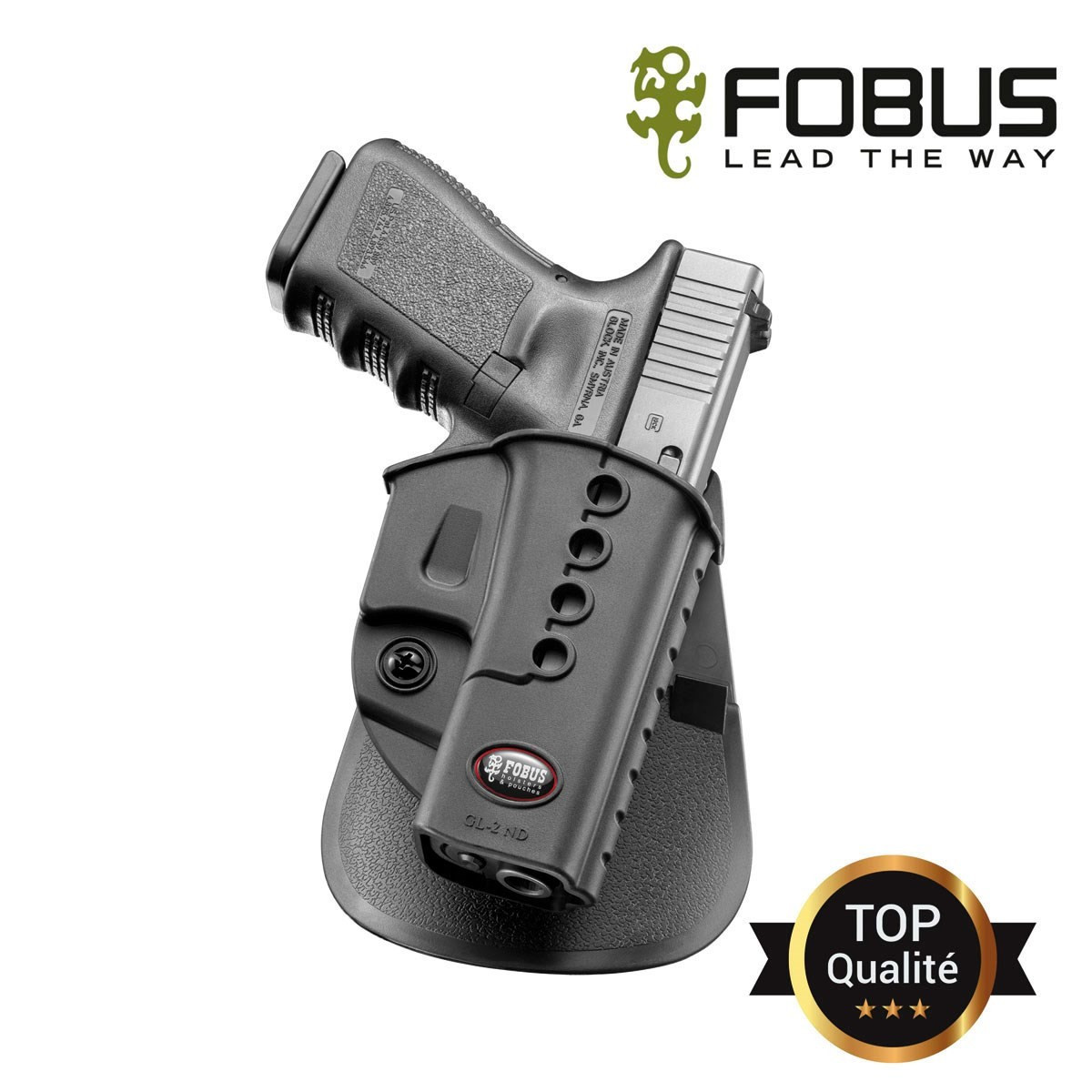 Holster rigide polymère pour Glock rétention passive vis ajustage