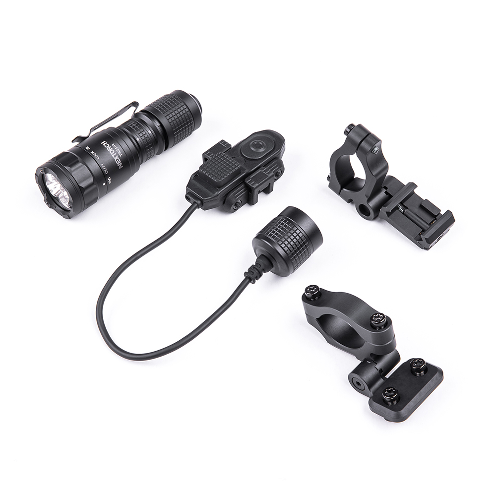 Lampe tactique compacte rechargeable TA21 IR - éclairage blanc + infrarouge - 1300 lumens