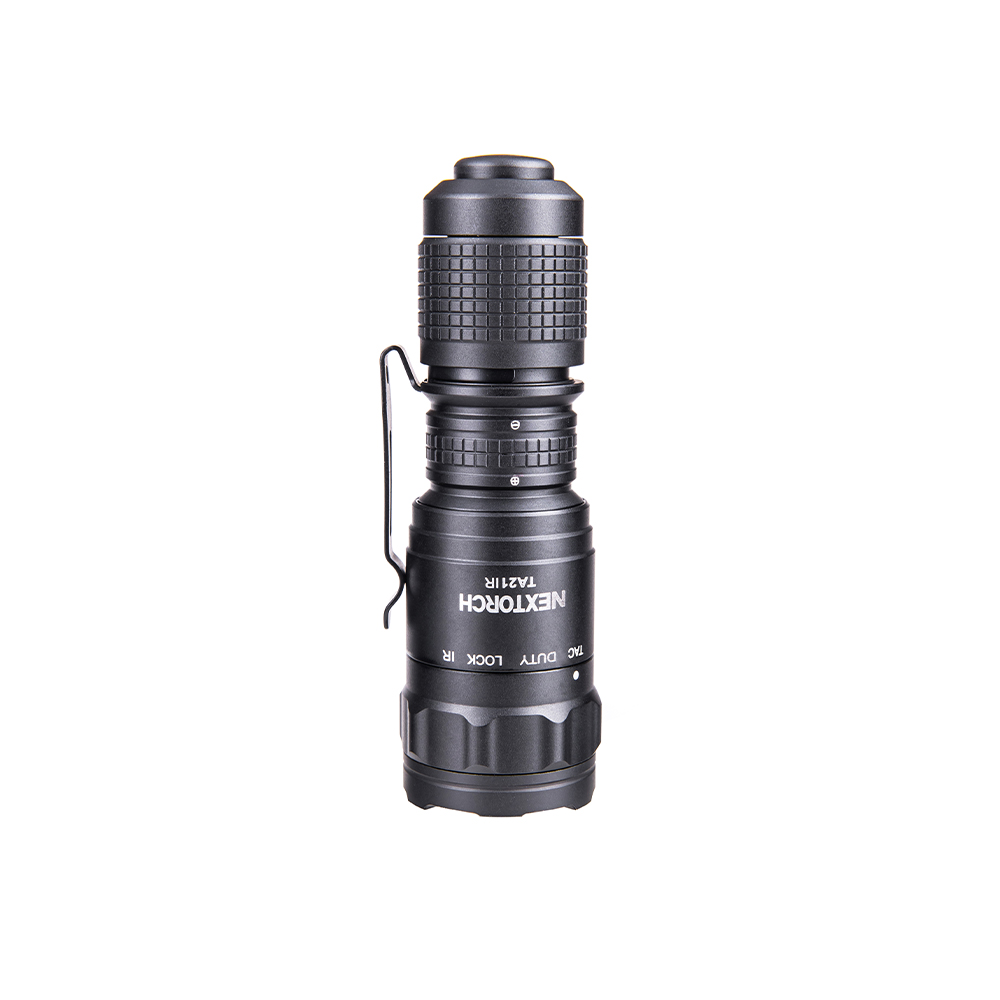 Lampe tactique compacte rechargeable TA21 IR - éclairage blanc + infrarouge - 1300 lumens