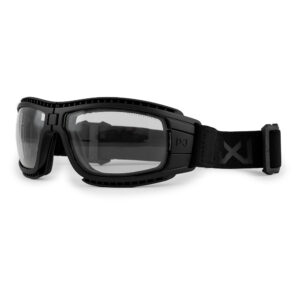 Masque de protection balistique pliable Lynx noir écrans fumé/incolore